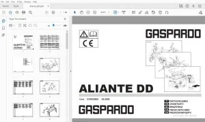 Gaspardo Aliante DD Parts Manual G19530820 - PDF