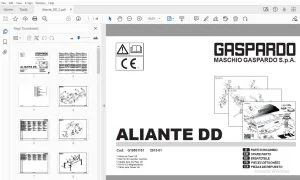 Gaspardo Aliante DD Seed Drill Parts Manual G19531131 - PDF