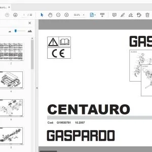 Gaspardo Centauro Parts Manual G19530781 - PDF
