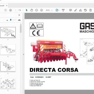 Gaspardo DIRECTA CORSA Parts Manual G19530431 - PDF