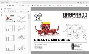 Gaspardo GIGANTE 600 CORSA Parts Manual G19530591 - PDF