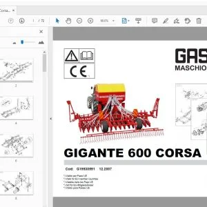 Gaspardo GIGANTE 600 CORSA Parts Manual G19530591 - PDF