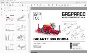 Gaspardo GIGANTE 900 CORSA Parts Manual G19530641 - PDF