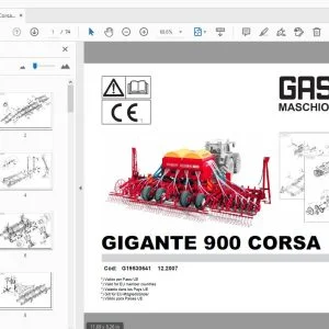 Gaspardo GIGANTE 900 CORSA Parts Manual G19530641 - PDF