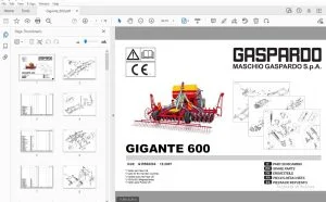 Gaspardo Gigante 600 Parts Manual G19530233 - PDF