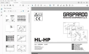 Gaspardo HL-HP Parts Manual G19530302 - PDF