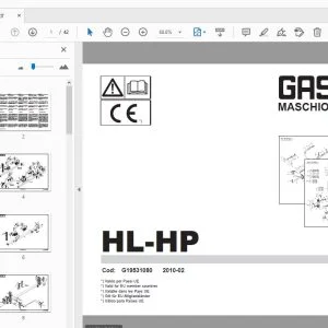 Gaspardo HL-HP Parts Manual G19531080 - PDF