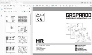 Gaspardo HR Parts Manual G19531090 - PDF