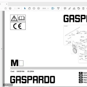 Gaspardo M Parts Manual 19530164 - PDF