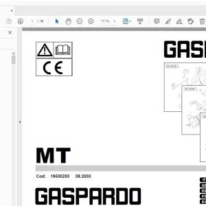 Gaspardo MT Parts Manual 19530253 - PDF