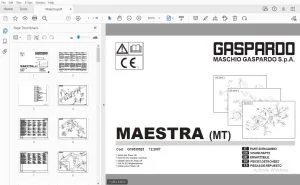 Gaspardo Maestra (MT) Parts Manual G19530523 - PDF