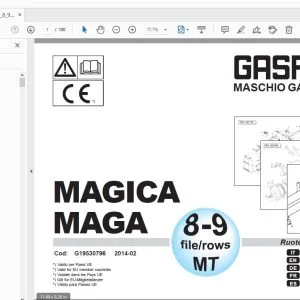 Gaspardo Magica Maga Parts Manual G19530796 - PDF