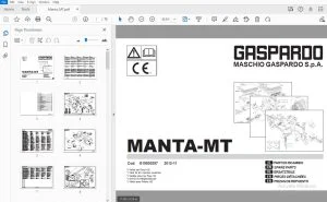 Gaspardo Manta-MT Parts Manual G19530297 - PDF