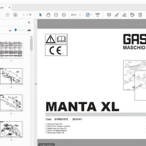 Gaspardo Manta-XL Parts Manual G19531072 - PDF
