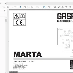 Gaspardo Marta Parts Manual G19530634 - PDF