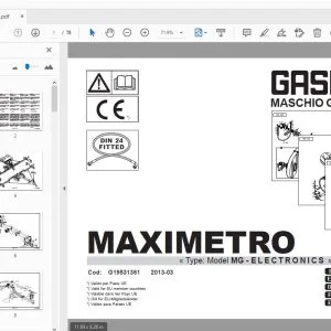 Gaspardo Maximetro Parts Manual G19531361 - PDF