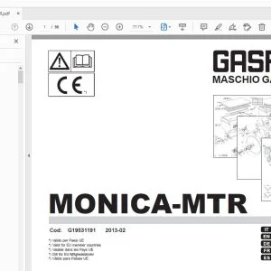 Gaspardo Monica-MTR Parts Manual G19531191 - PDF