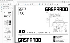 Gaspardo SD Variable Parts Manual - PDF