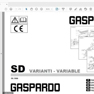 Gaspardo SD Variable Parts Manual - PDF