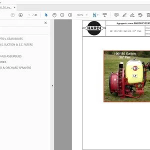 Hardi 100/150 Gallon 30 Fan Parts Manual - PDF