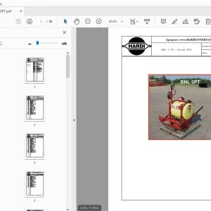 Hardi BNL 3PT Parts Manual - PDF