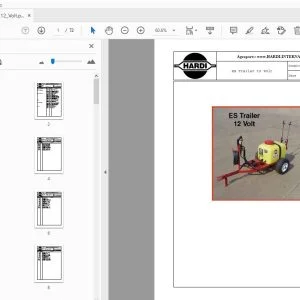 Hardi ES Trailer 12 Volt Parts Manual - PDF