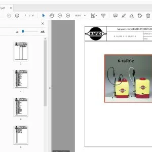 Hardi K-15/RY-2 Parts Manual - PDF
