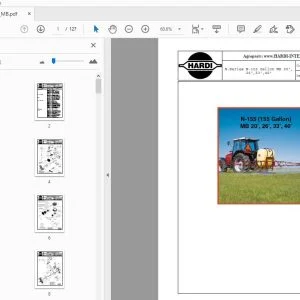 Hardi N-155 (155 Gallon) MB 20',26',33',40' Parts Manual - PDF