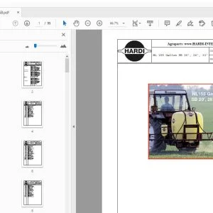 Hardi NL155 Gallon SB 20',26',33' Parts Manual - PDF
