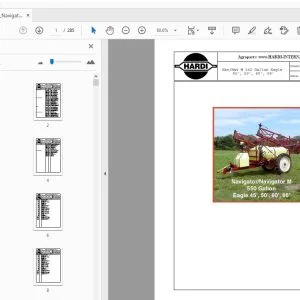 Hardi Navigator/Navigator M 550 Gallon Eagle 45',50',60',66' Parts Manual - PDF