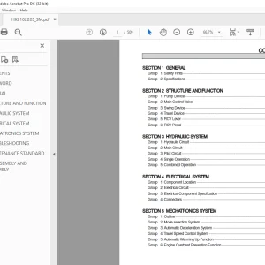 Hyundai HX210 HX220S Service Manual  - PDF DOWNLOAD