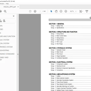 Hyundai HX220L Crawler Excavator Service Manual 2024 - PDF