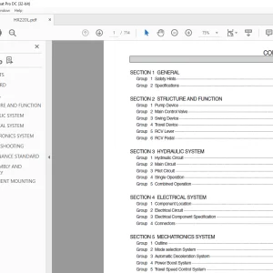 Hyundai HX220L Crawler Excavator Service Manual  - PDF DOWNLOAD