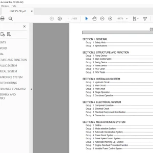 Hyundai HX235LCR Crawler Excavator Service Manual - PDF