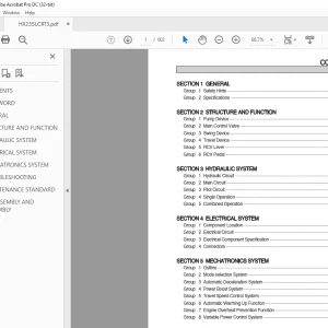 Hyundai HX235LCRT3 Crawler Excavator Service Manual