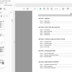 Hyundai HX55S Mini Excavator SERVICE MANUAL  - PDF DOWNLOAD