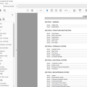 Hyundai Hydraulic Crawler Excavator R350lvs Service Manual 2024- PDF