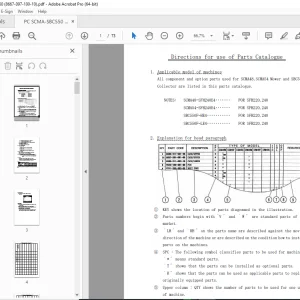 Iseki SCMA48 SCMA54 Mower & SBC550F Collector Parts Manual PDF