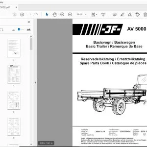 JF Stoll AV 5000 Basic Trailer Parts Manual - PDF