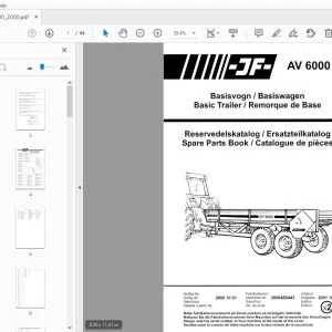 JF Stoll AV 6000 Basic Trailer Parts Manual - PDF
