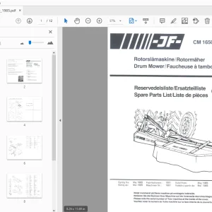 JF-Stoll CM 1650 Drum Mower Parts Manual_1985 - PDF