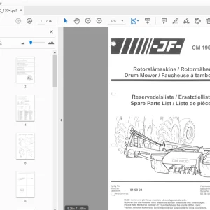 JF-Stoll CM 1900 Drum Mower Parts Manual 1994 - PDF