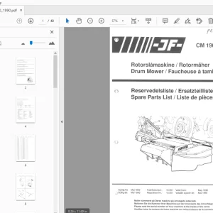 JF Stoll CM 1900 Drum Mower Parts Manual - PDF