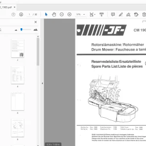 JF-Stoll CM 1900 Drum Mower Parts Manual_1985 - PDF