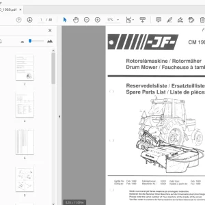 JF-Stoll CM 1900 Drum Mower Parts Manual_1989 - PDF