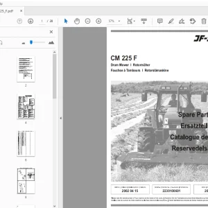 JF Stoll CM 225 F Drum Mower Parts Manual - PDF