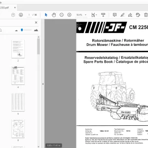 JF Stoll CM 2250 Drum Mower Parts Manual - PDF