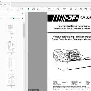 JF Stoll CM 2250F Drum Mower Parts Manual - PDF