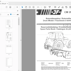 JF Stoll CM 2650 Drum Mower Parts Manual 1994 - PDF