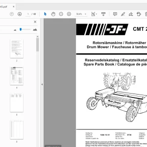 JF Stoll CMT 245 Drum Mower Parts Manual - PDF
